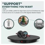 $170 Large Photography Turntable 24inch/330lb with Remote Control | Motorized Rotating Display Stand 360 Degree Electric Turntable High Load for Products, Model Photo or Video (Black)