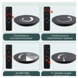 $170 Large Photography Turntable 24inch/330lb with Remote Control | Motorized Rotating Display Stand 360 Degree Electric Turntable High Load for Products, Model Photo or Video (Black)