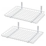 Ultrawall Wall Mounted Storage Shelf, Garage Shelves 24x12 Inch, Metal Shelf Rack, Heavy-Duty Wall Organizer for Closet, Kitchen, Laundry Room 2 Pack, White