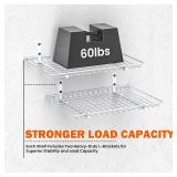 Ultrawall Wall Mounted Storage Shelf, Garage Shelves 24x12 Inch, Metal Shelf Rack, Heavy-Duty Wall Organizer for Closet, Kitchen, Laundry Room 2 Pack, White