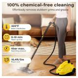 $190 Multi-Purpose Steam Cleaner for Grout, Tile, Car Detailing & Home Appliances - 23 Attachments for Grime, Grease, Bacteria Removal - with 16.4ft Long Cord