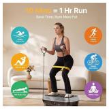 Also GO Vibration Plate Exercise Machine for Lymphatic Drainage, 10 Preset Modes & 200-Level Vibrating Platform for Whole Body Fitness, Bluetooth Audio, Home Gym Shake Plate with Resistance Bands