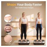 Also GO Vibration Plate Exercise Machine for Lymphatic Drainage, 10 Preset Modes & 200-Level Vibrating Platform for Whole Body Fitness, Bluetooth Audio, Home Gym Shake Plate with Resistance Bands