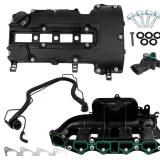 $137 BHB Engine Intake Manifold and Valve Cover Kit Compatible with Chevy Cruze Sonic Trax Volt Buick Encore 1.4L 2011-2021 Replacement For 615-380 55573746 25198498 25200449 55577314