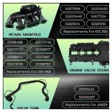 $137 BHB Engine Intake Manifold and Valve Cover Kit Compatible with Chevy Cruze Sonic Trax Volt Buick Encore 1.4L 2011-2021 Replacement For 615-380 55573746 25198498 25200449 55577314