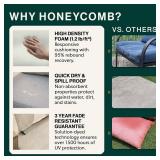 $130 Honeycomb Outdoor Heritage Deep Seat, 25 x 26, Textured Solid Bone Chair Cushion with Removable Cover, for Patio Furniture