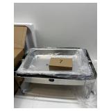 9.5QT Roll Top Chafing Dish Buffet Set, Stainless Steel Food Warmer with Interchangeable 1 Full Size Pan or 2 Half Size Pans, Includes Water Pan for Wedding, Banquet, Parties & Family Gatherings
