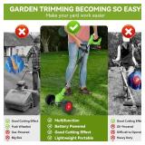 Weed Wacker Cordless,24v Electric Weed Eater Battery Powered