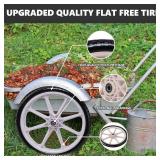 20" Flat Free Tire and Wheel with 3/4" & 5/8" Bearing, Replacement Wheels for Rubbermaid Wheelbarrow,Lawn Carts, Big Wheel Utility Carts and Garden Yard Cart, 2 Pcs Grey
