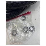20" Flat Free Tire and Wheel with 3/4" & 5/8" Bearing, Replacement Wheels for Rubbermaid Wheelbarrow,Lawn Carts, Big Wheel Utility Carts and Garden Yard Cart, 2 Pcs Grey