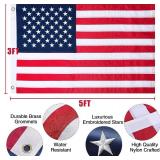 $130 NELXINJO Heavy Duty 25FT Flag Pole -12 Gauge Extra Thick Aluminum Flagpole kit for Outside House,100MPH Wind Tested