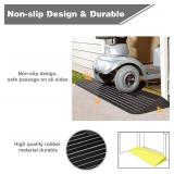 3" Rise Threshold Ramps Doorway, Wheelchair Ramp with Non-silp Surface, 4400 LBS Capacity, Solid and Portable, for Steps, Driveway and Curb Black