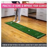 PuttOUT Medium Putting Mat - Perfect Your Golf Putting (7.9ft x 1.6ft)(Green)
