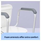 Medline Toilet Handle Safety Rail, Grab Bar for Bathroom, 26" to 31" Adjustable Height, 250-lb. Capacity
