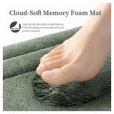 YIHOUSE Bathroom Rugs Sets 5 Piece, Towel-Like Soft Absorbent Thick High Density Memory Foam Bath Mat Set, Non-Slip Machine Washable Bath Rugs for Bathroom, Tub & Shower, Sage Green