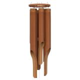 Nalulu Classic Bamboo Wind Chimes - Outside Outdoor Wood Wooden Windchimes, Large, Handcrafted with Calming Deep Tones, Ideal Home Decor or Gift for Any Occasion