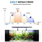 AQQA LED Aquarium Light, 24/7 Mode Clip on Fish Tank Light with Memory Function, DIY Mode Full Spectrum Aquarium Plant Light, Adjustable Timer/Brightness, IP68 Waterproof for 40-48 Inch Fish Tank 35W
