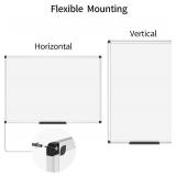 VIZ-PRO Dry Erase Board/Whiteboard, 36 X 24 Inches, Wall Mounted Board for School Office and Home