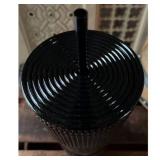 $140 4 pack Starbucks Shiny Black Pleated Cup Winter 2024 16oz Cold Cup