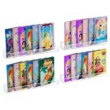 NIUBEE 24" Premium Acrylic Floating Nursery Kids Bookshelf Wall Ledge Shelf, Clear Invisible Spice Rack Bathroom Storage Shelves Display Organizer, 50% Thicker with Screwdriver, Set of 4