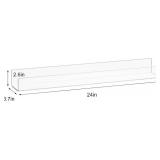 NIUBEE 24" Premium Acrylic Floating Nursery Kids Bookshelf Wall Ledge Shelf, Clear Invisible Spice Rack Bathroom Storage Shelves Display Organizer, 50% Thicker with Screwdriver, Set of 4