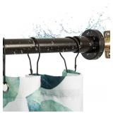 Artiwell Heavy Duty Shower Rod, Adjustable Shower Curtain Rod, Expandable 47-84 Inch, Permanent Mount Shower Rod, Never Rust Stainless Steel For Window Curtain and Closet, Oil Rubbed Bronze