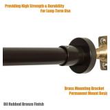 Artiwell Heavy Duty Shower Rod, Adjustable Shower Curtain Rod, Expandable 47-84 Inch, Permanent Mount Shower Rod, Never Rust Stainless Steel For Window Curtain and Closet, Oil Rubbed Bronze