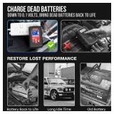 1.75-Amp Car Battery Charger, 6V and 12V Smart Fully Automatic Battery Charger Maintainer, Trickle Charger, Battery Desulfator for Car, Lawn Mower, Motorcycle, Boat, Marine Lead Acid Batteries