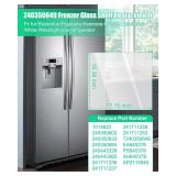 Upgrade 240350649 Glass Shelf Compatible with Frigidaire Crosley Refrigerator, Fridge Glass Bottom Shelf Crisper Replacement 17"x15" Replace 241711236 240443328 240350602 240350633