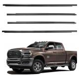 ItranMc Weatherstrip Window Molding Trim Seal For 2009-2021 Dodge Ram 1500 2500 3500 4500 5500 Truck Crew Cab,Black Outer Door Window Trim Seal Belt,Replace#55112376AH 55112377AH 55372138AH 55372139AH