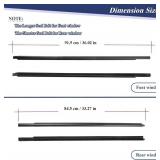 ItranMc Weatherstrip Window Molding Trim Seal For 2009-2021 Dodge Ram 1500 2500 3500 4500 5500 Truck Crew Cab,Black Outer Door Window Trim Seal Belt,Replace#55112376AH 55112377AH 55372138AH 55372139AH