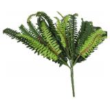 Artificial Fern Plant Lifelike Plastic 39 Leaves Outdoor Fake Plant for Indoor Outside Decor