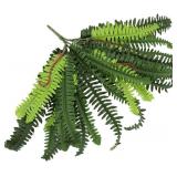 Artificial Fern Plant Lifelike Plastic 39 Leaves Outdoor Fake Plant for Indoor Outside Decor