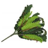 Artificial Fern Plant Lifelike Plastic 39 Leaves Outdoor Fake Plant for Indoor Outside Decor