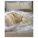 $190 8 Pack Beige Rectangle Tablecloth 8 FT Stretch Spandex Fitted Table Cloth for 8 Foot Rectangle Tables Banquet Tablecloths Wrinkle Free Table Cover Skirt Ruffle Tablecloth for Party Wedding Birthd