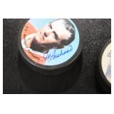 Maurice Richard & Adam Oates Autograph Photo Puck