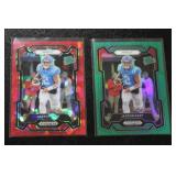 2024 Prizm Draft Red Ice & Green Jaxson Dart Rated Prospect Lot | 2 Cards