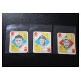 1951 Topps Blue Back Baseball Card Lot | 3 Cards *Low Grade*