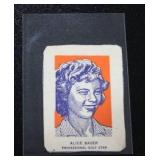 1952 Wheaties Gold Star Hand Cut Alice Bauer *Low Grade*