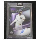 2026 Topps Chrome Black Purple Refractor Jazz Chisholm Jr Autograph 64/75 | Only 75 Exist!