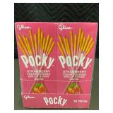Glico Pocky Strawberry Cream Covered Biscuit Sticks - 40 pkgs (4x10)