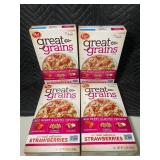 Post Great Grains Red Berry Almond Crunch Cereal (Lot of 4)