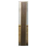 ^HARDWOOD REFLECTIONS Solid Wood Butcher Block Shelf 96 in. WX 12 in. DX 1.5 in. Hin Walnut Stain Hevea UV Finish. Msrp $209.00