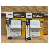 2-Outlet Wireless-Charging-Dock Wall Tap with 2 USB Ports MSRP $68.58 (lot of 2)