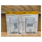 2-Outlet Wireless-Charging-Dock Wall Tap with 2 USB Ports MSRP $68.58 (lot of 2)
