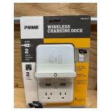 2-Outlet Wireless-Charging-Dock Wall Tap with 2 USB Ports MSRP $68.58 (lot of 2)