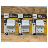 2-Outlet Wireless-Charging-Dock Wall Tap with 2 USB Ports MSRP $102.87 (lot of 3)
