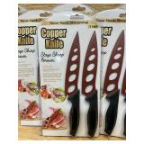 Copper Knife Set, Stainless Steel, 2 pk MSRP $84 (lot of 6)