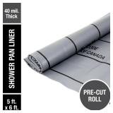 *Oatey 5 Ft. X 6 Ft. Gray PVC Shower Pan Liner Roll MSRP $44.98