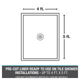 *Oatey 5 Ft. X 6 Ft. Gray PVC Shower Pan Liner Roll MSRP $44.98